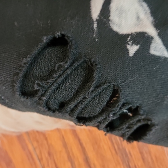 POL Anthtropologie Black Distressed Overalls Relaxed Fit - Picture 6 of 7